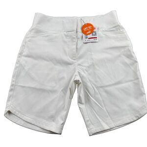 Puma Pounce Bermuda Golf Shorts Women's XS Bright White UPF 50 Stretch